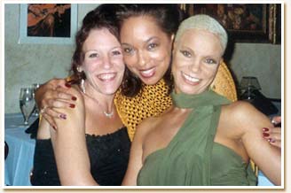 Belinda, Andrea Beasley and Faye in 2004.